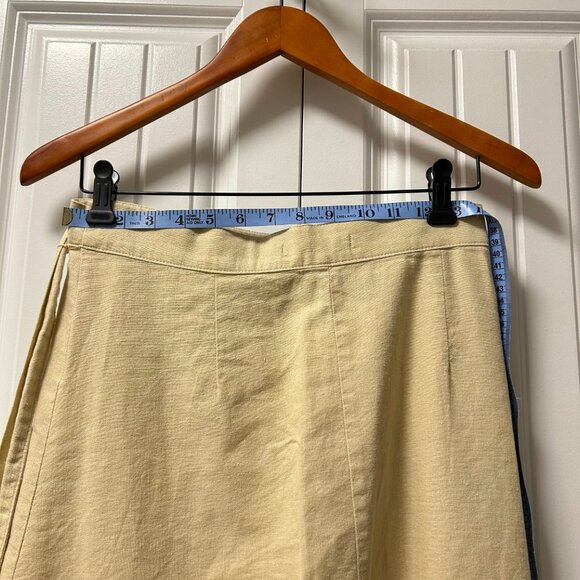 Forever 21 Linen Midi Skirt Ruffle Khaki - Picture 8 of 8
